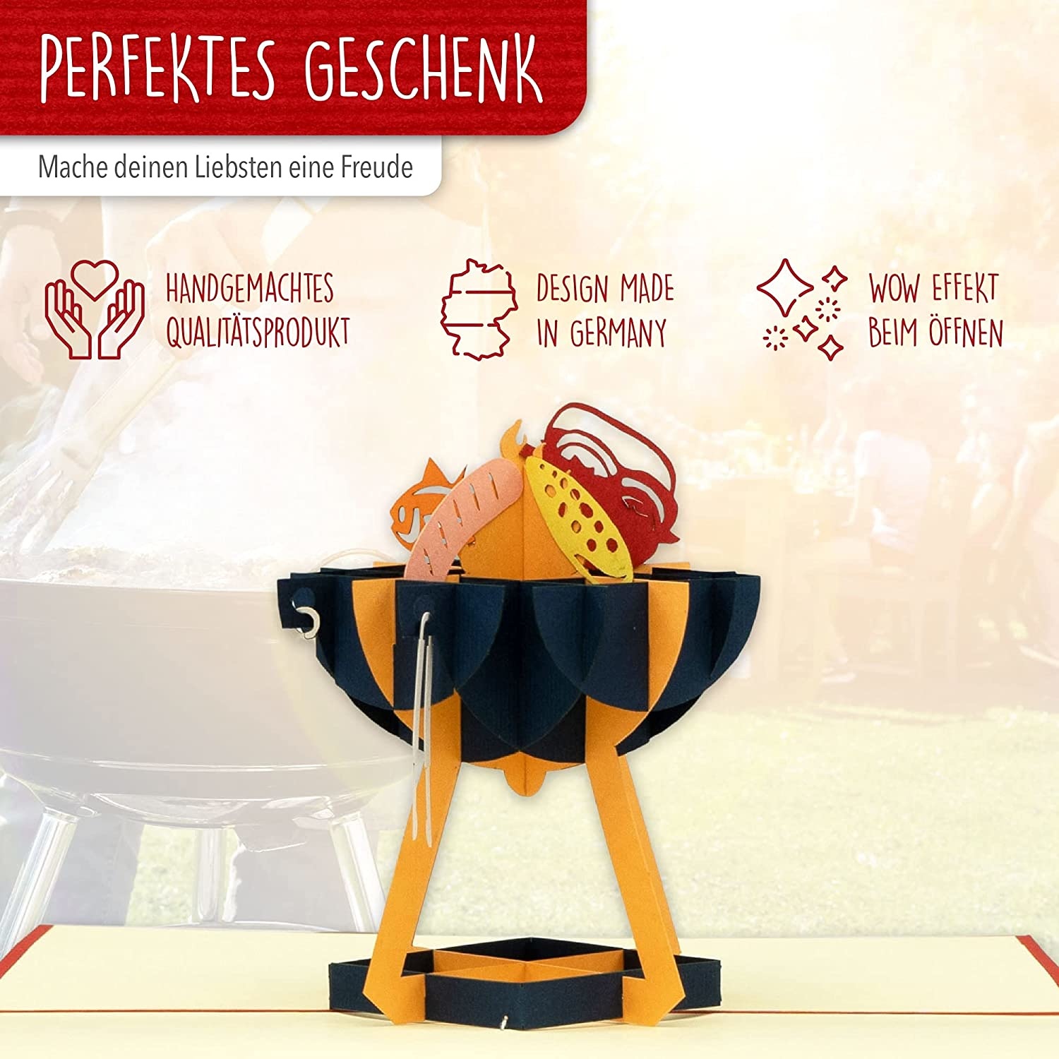 Pop Up Karte, 3D Karte, Grill, N272 – Image 3