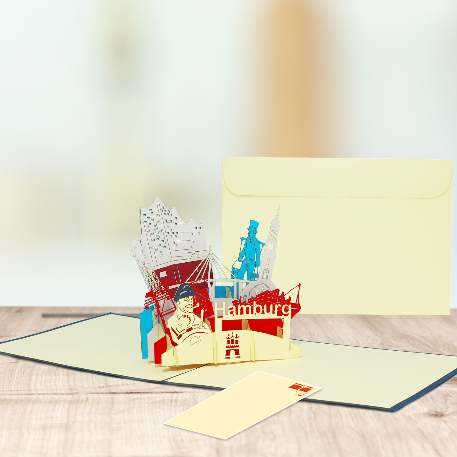 Pop Up Karte, 3D Karte, Hamburg, N193 – Bild 4
