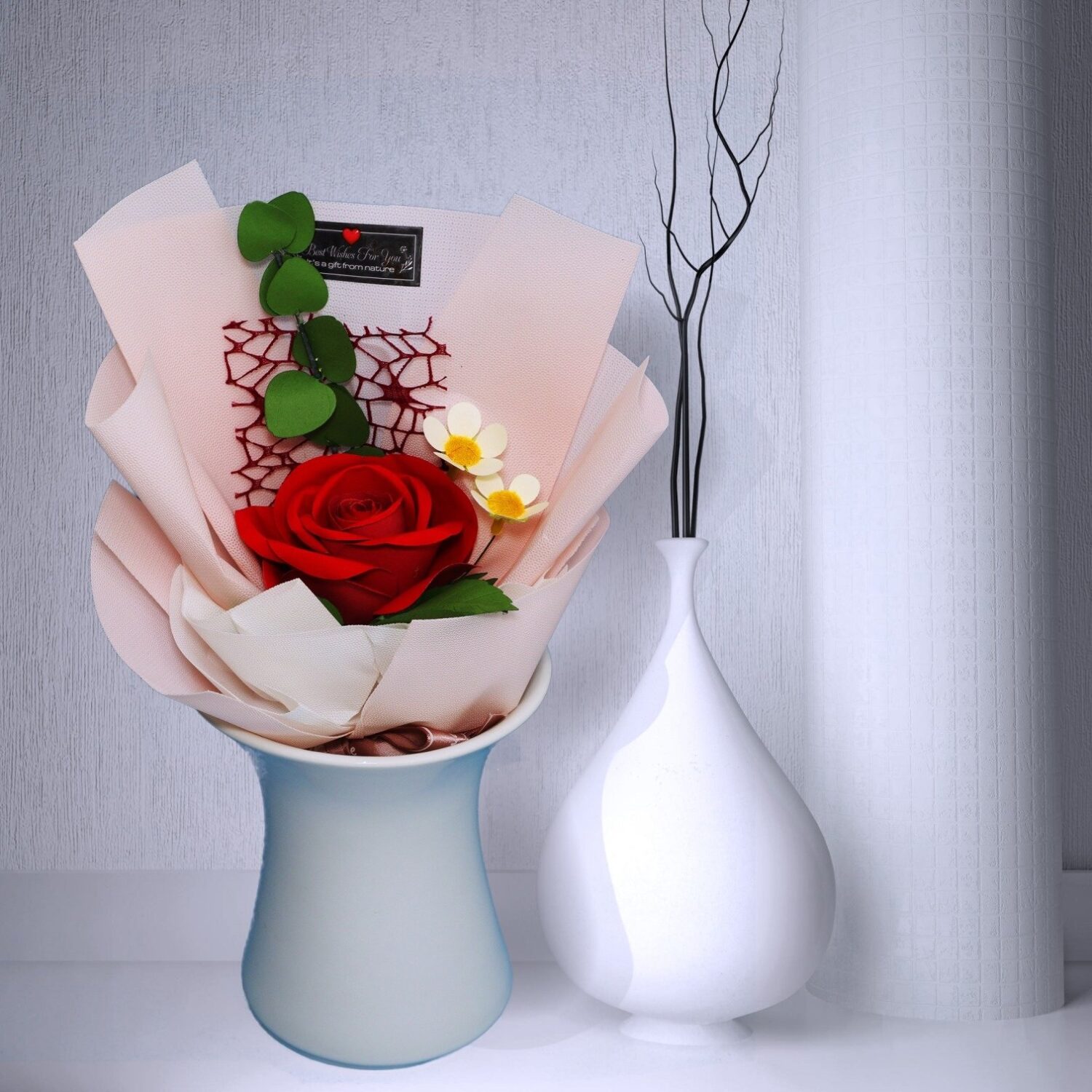 LIN FlowerBag Deluxe, Handgemachte Blume, 1 Rose, N902 – Image 8