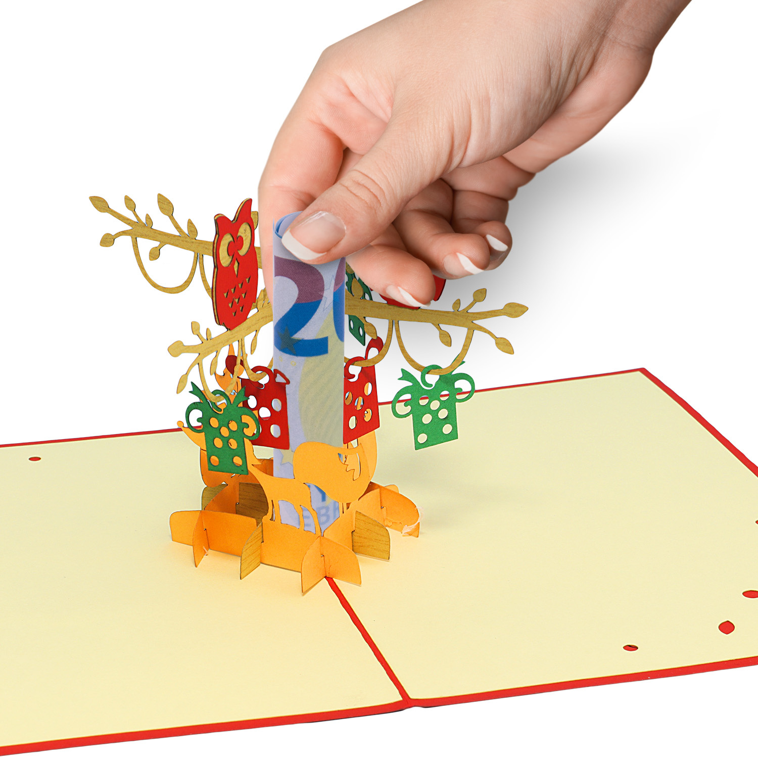 Pop Up Karte, 3D Karte, Eulen und Füchse, N298 - Image 3