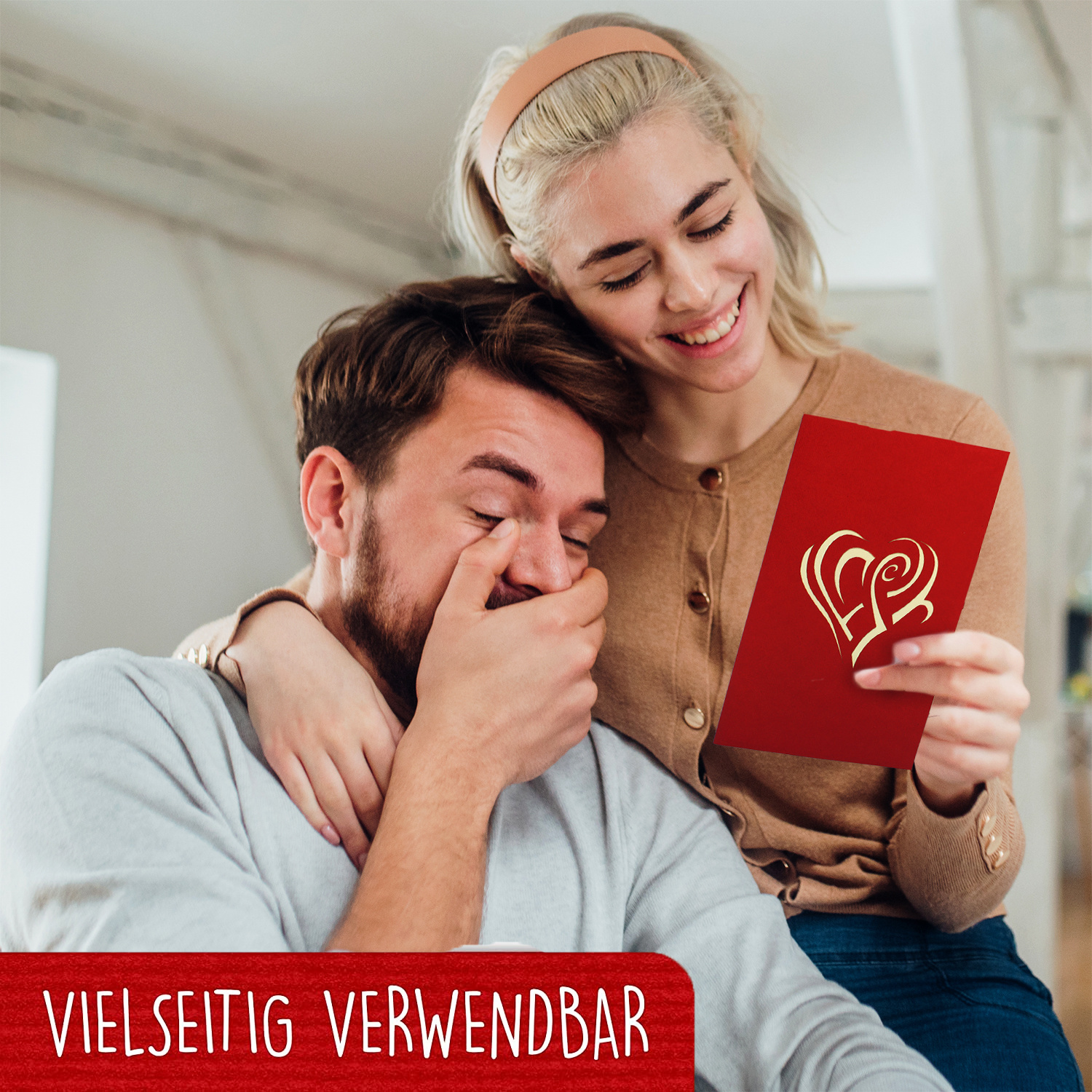 Pop Up Karte, 3D Karte, Valentinskarte, Hochzeitskarte, Herzen, N58 – Bild 5