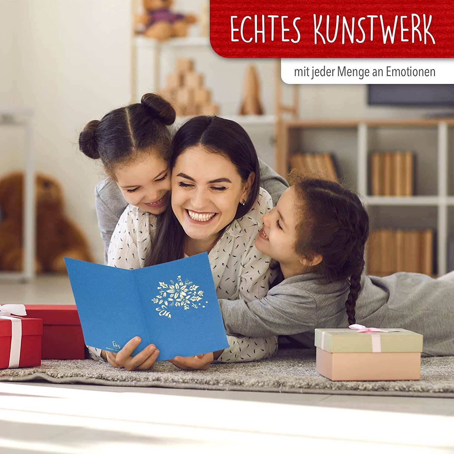 Pop Up Karte, 3D Karte, Blumen, N391 - immagine 5