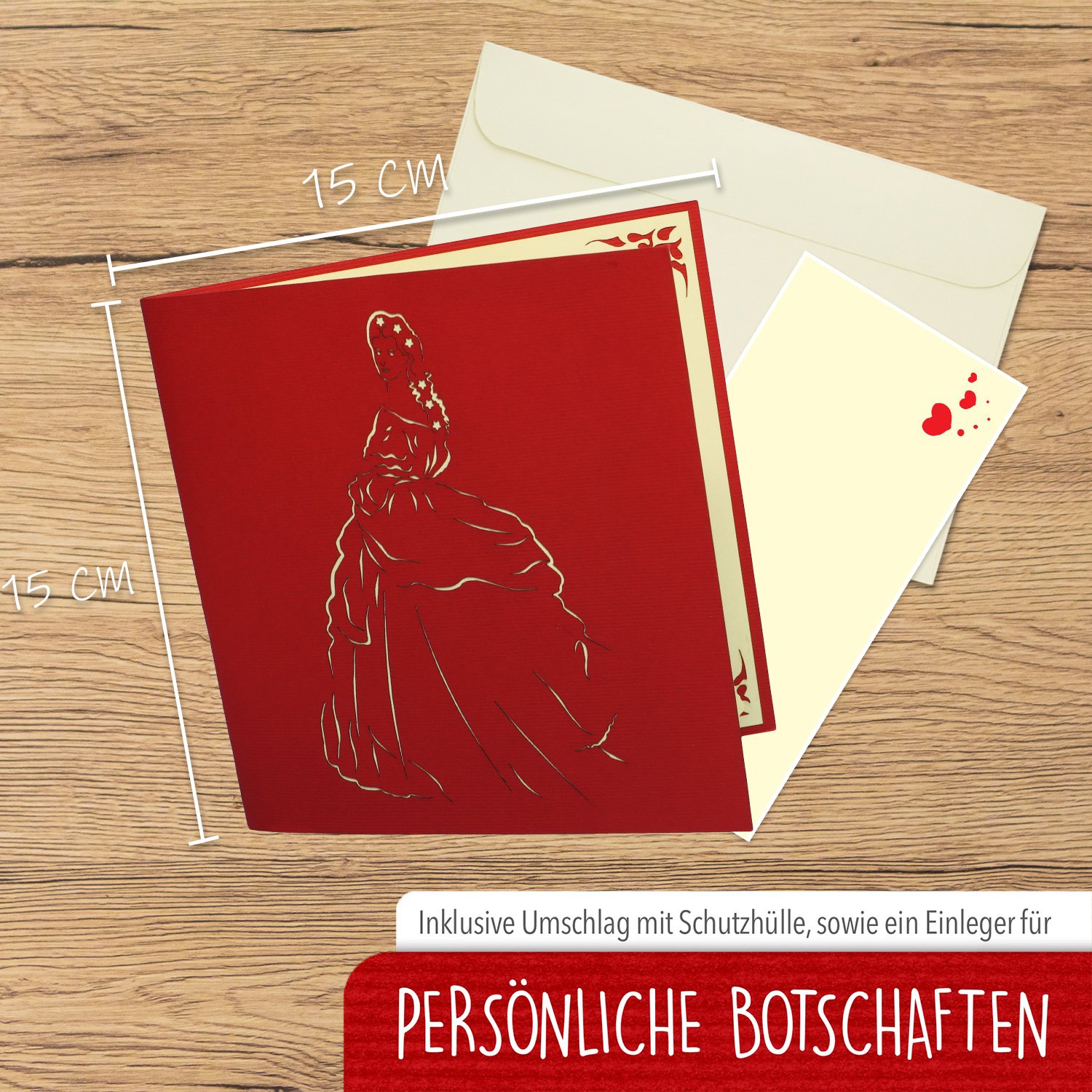 Pop Up Karte, 3D Karte, Elisabeth von Österreich-Ungarn, N237 - Image 2