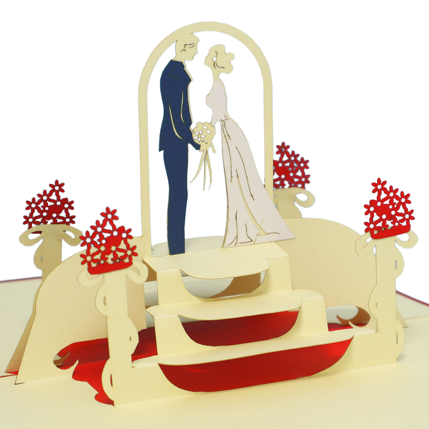 Pop Up Karte, 3D Karte, Hochzeitskarte, Brautpaar, N79