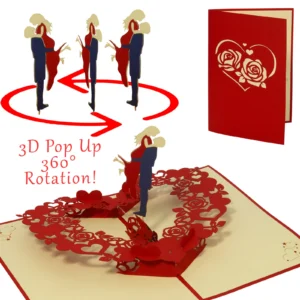 LIN Pop Up Karte, 3D Karte, Tanzendes Brautpaar, N34