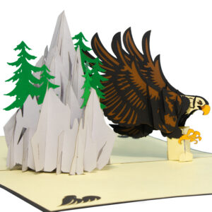 Pop Up Karte, 3D Karte, Natur, Berg, Wandeln, Kletter, Adler, Wandergutschein, N53