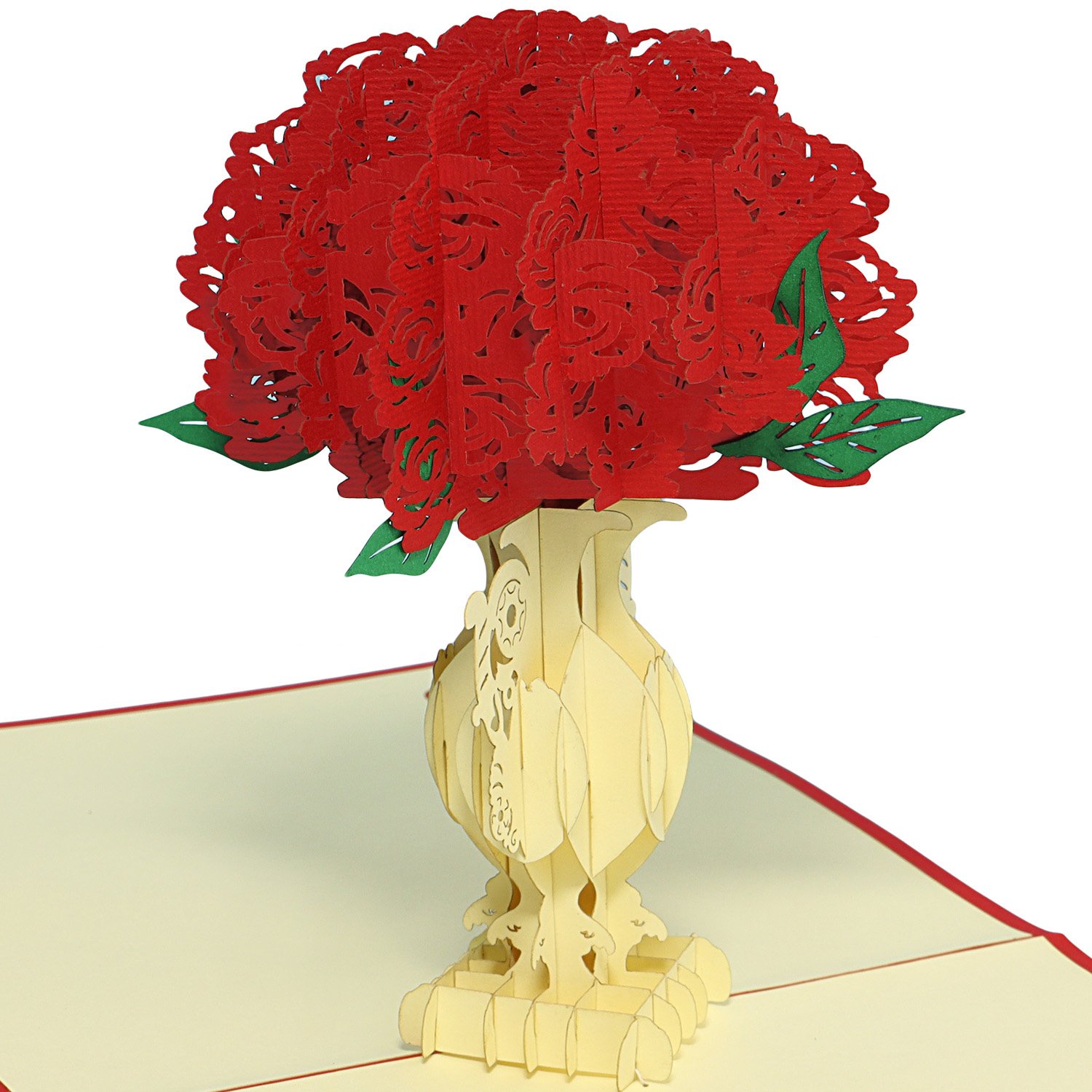 Pop Up Karte, 3D Karte, Pflingstrose, N360