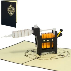 LIN Pop Up Karte, 3D Karte, Tattoomaschine, Tätowiermaschine, N31