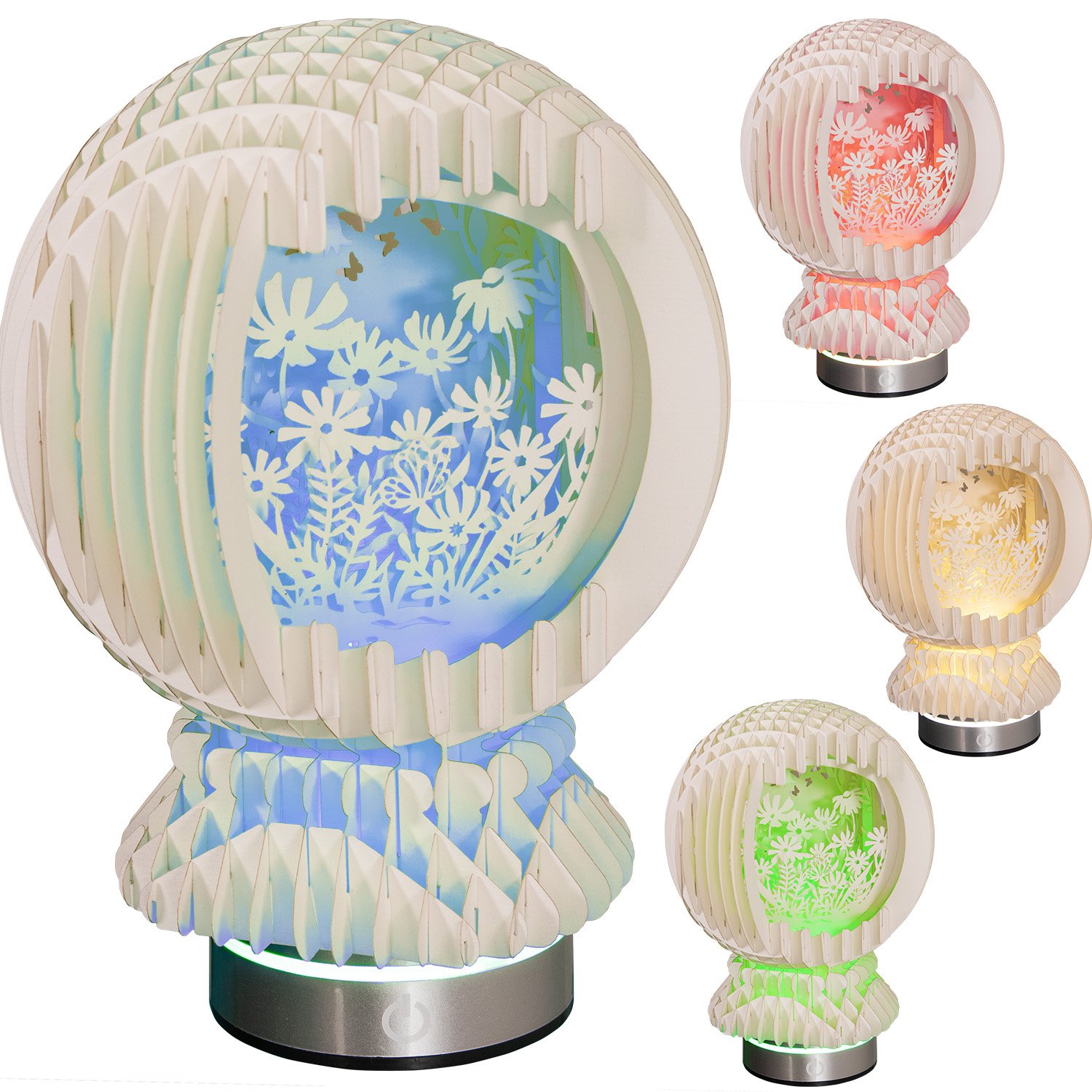 LINPopUp MagicPaper, Pop-Up 3D Blumen Garten Kugel, Mit LED