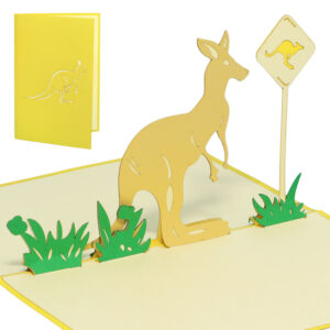 Pop Up Karte, 3D Karte, Australien Känguru, N297