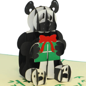 Pop Up Karte, 3D Karte, Gutschein, Panda, N317