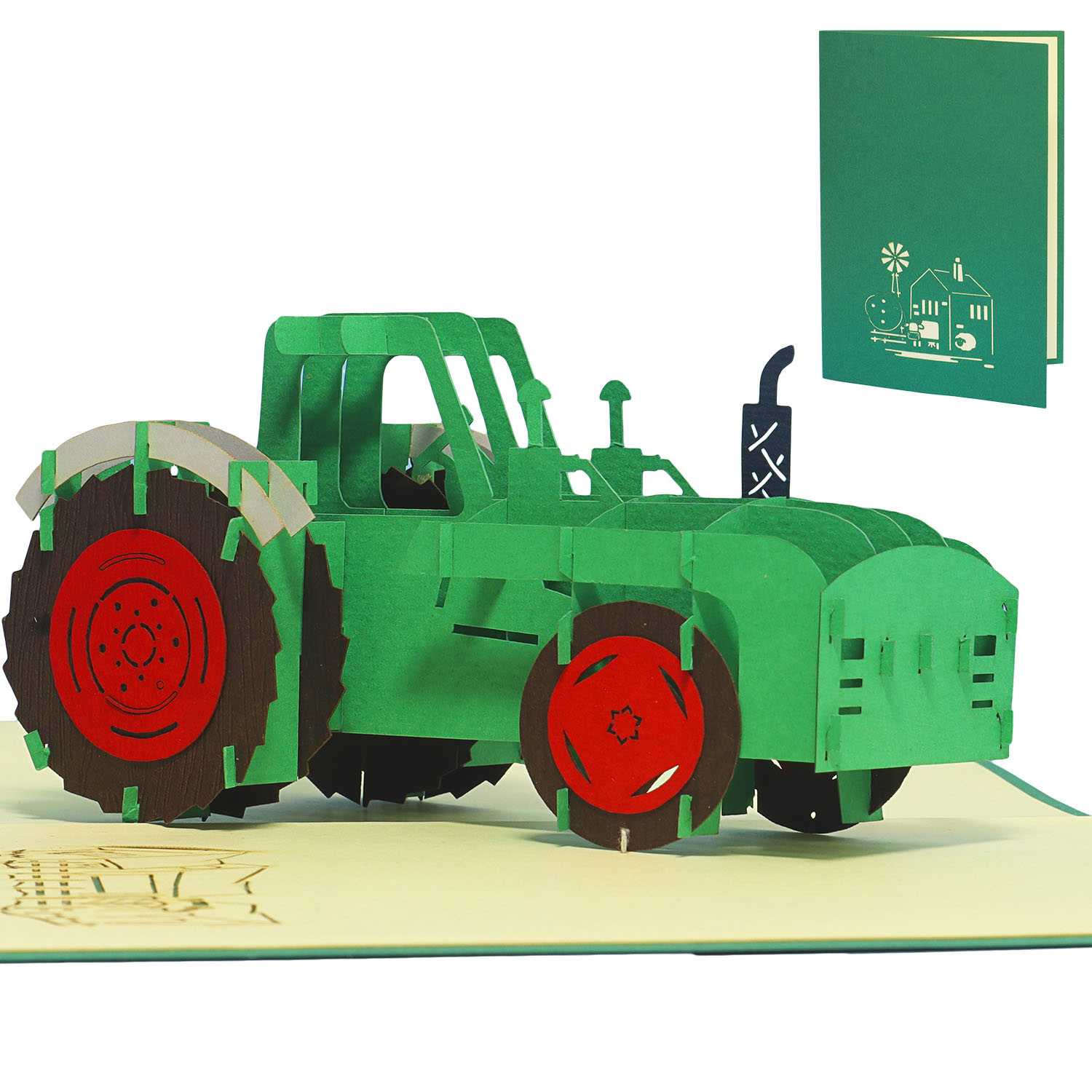 Pop Up Karte, 3D Karte, Traktor, Trekker, N320
