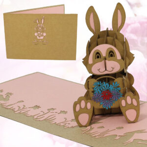 Pop Up Karte, 3D Karte, Ostern, Hase, N345