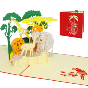 Pop Up Karte, 3D Karte, Safari, N221
