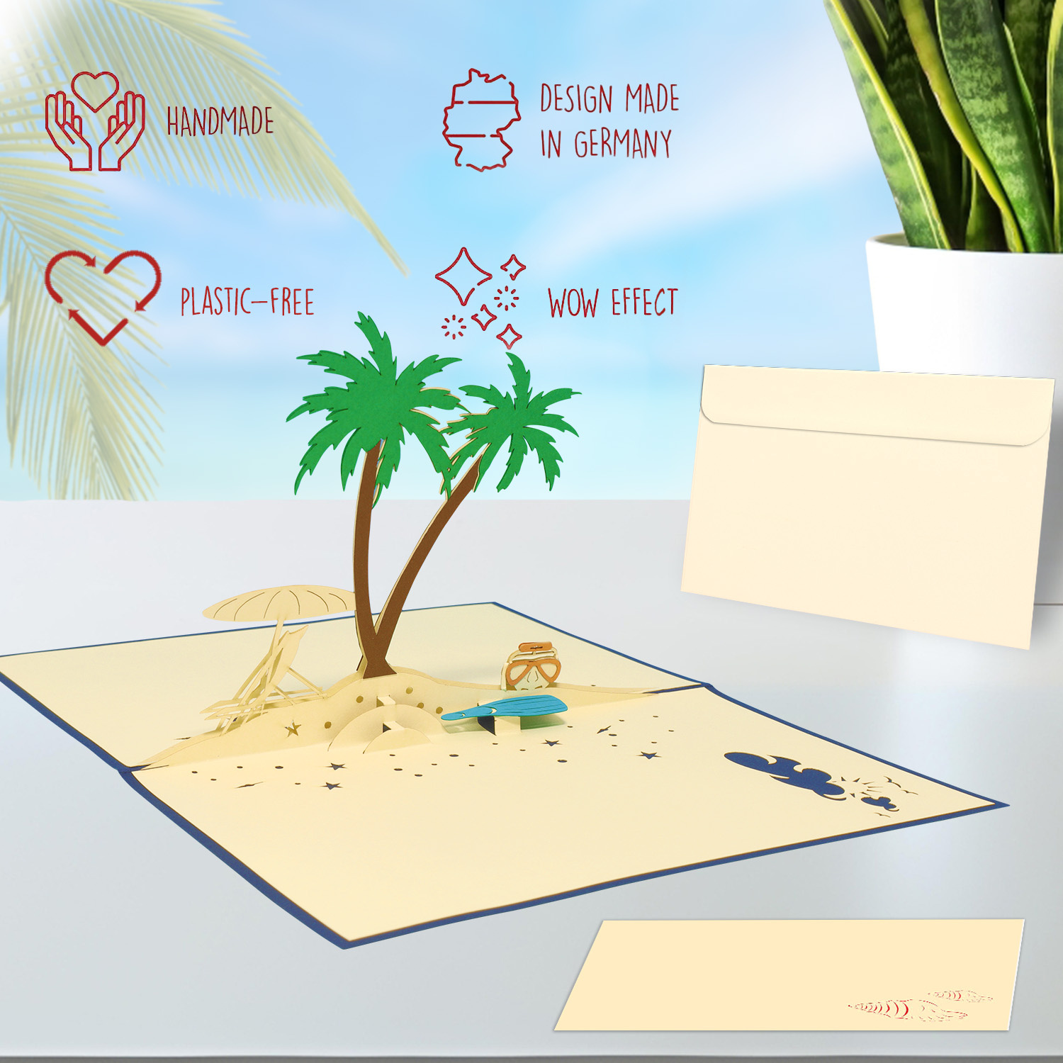 Pop Up Karte, 3D Karte, Schnorcheln, N109 - Imagen 3