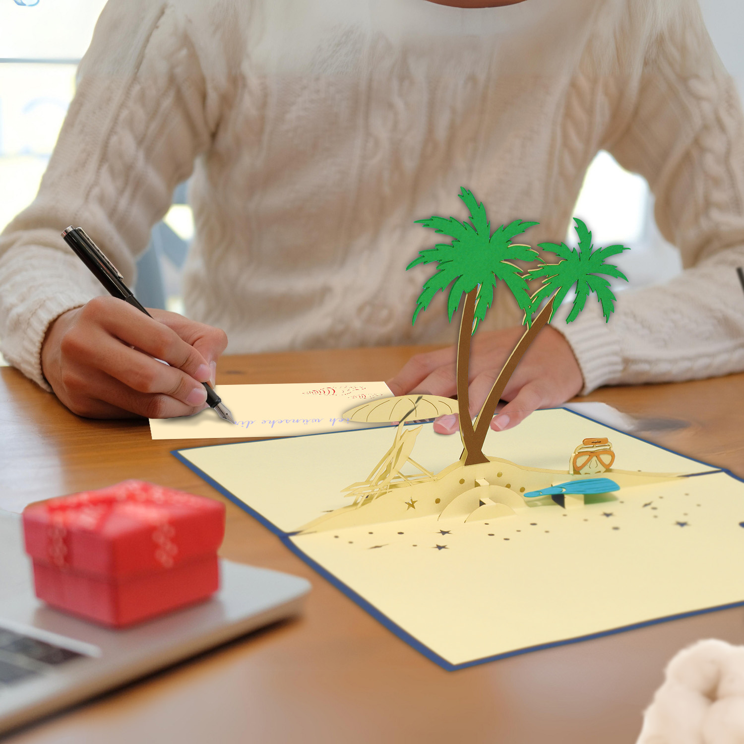 Pop Up Karte, 3D Karte, Schnorcheln, N109 - Imagen 2