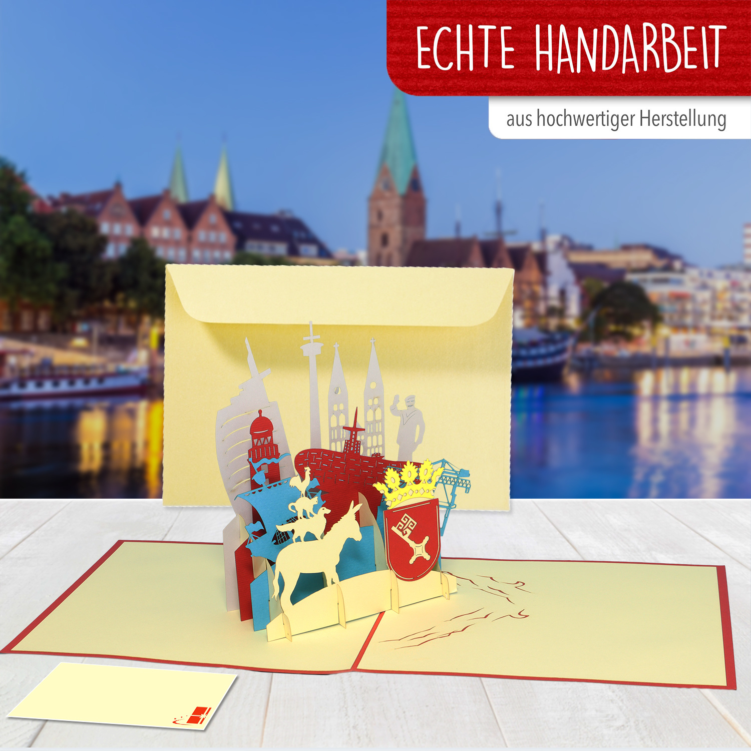 Pop Up Karte, 3D Karte, Bremen, N222 - Image 4
