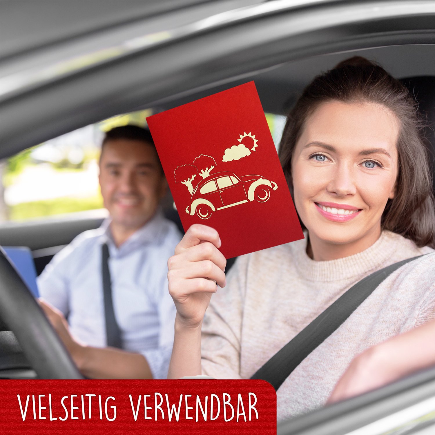 Pop Up Karte, 3D Karte, Auto, Führerschein, N370 – Image 5