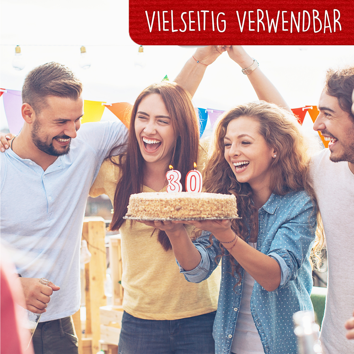 Pop Up Karte, 3D Karte, 30. Geburtstag, Jubiläum Zahl, rot, N241 - Image 5