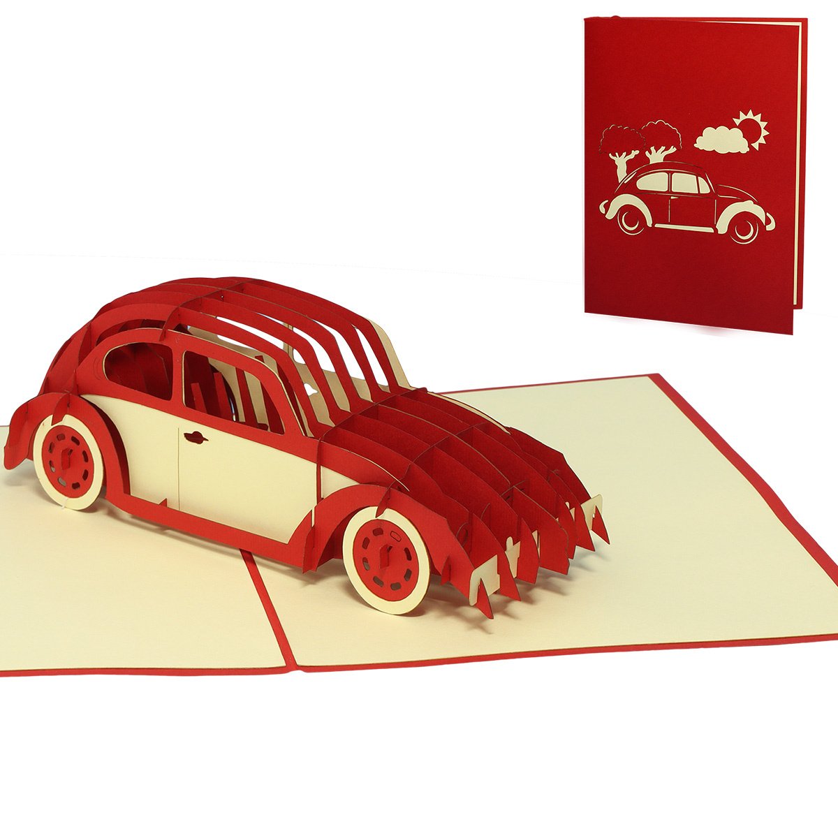Pop Up Karte, 3D Karte, Auto, Führerschein, N370