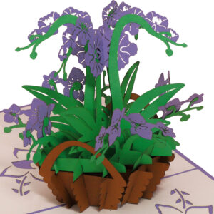 Pop Up Karte, 3D Karte, Blumenkarte, LINPopUp, Orchidee, N359