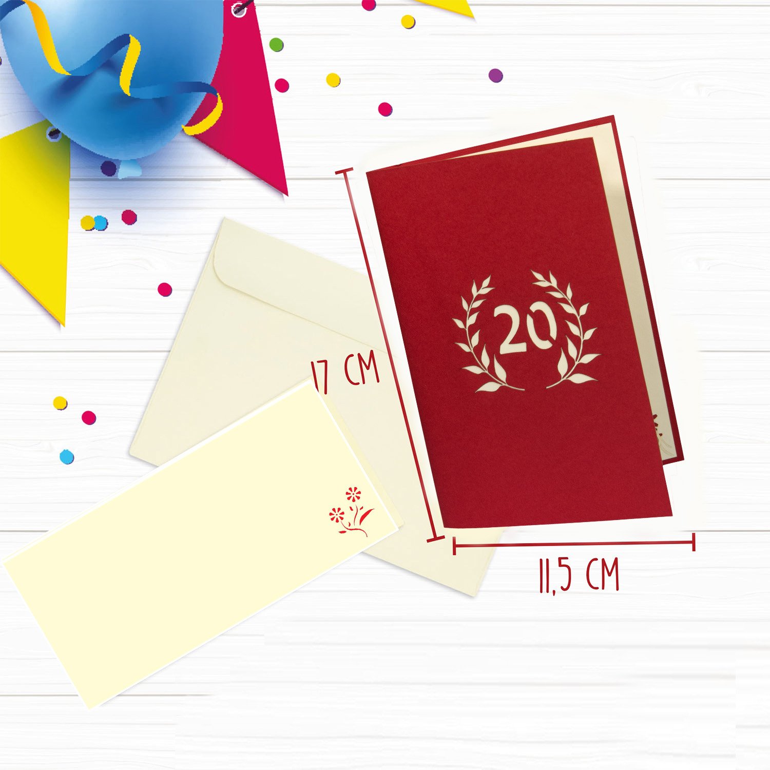 LINPopUp Karte Geburtstag, Geburtstagseinladung, Jubiläum, 20, N299 - immagine 3